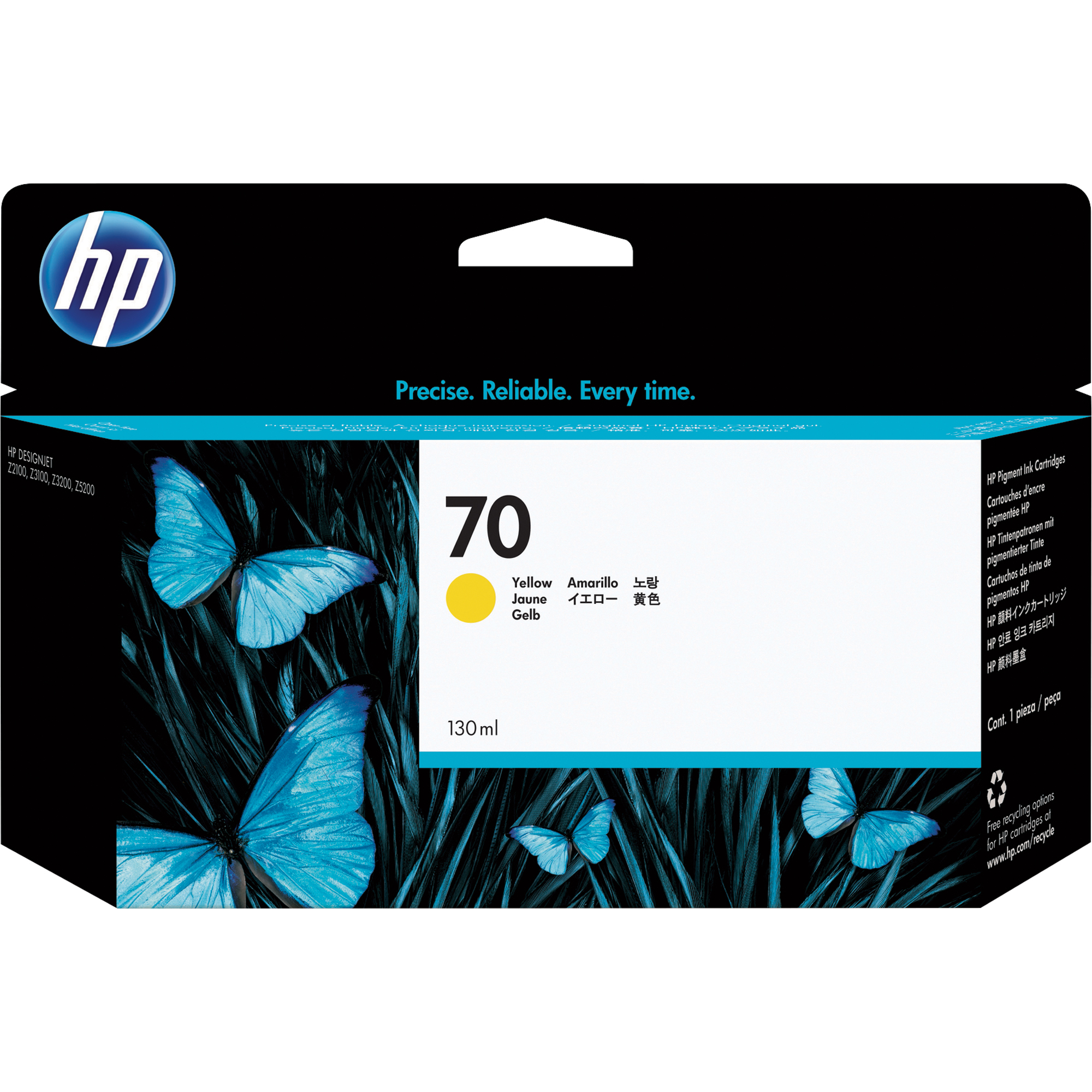 HP Tintenpatrone 70 gelb