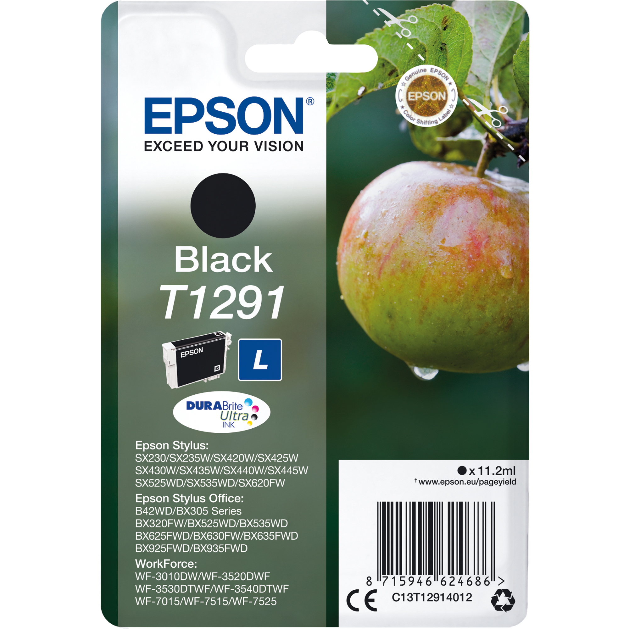 Epson Tintenpatrone T1291 schwarz