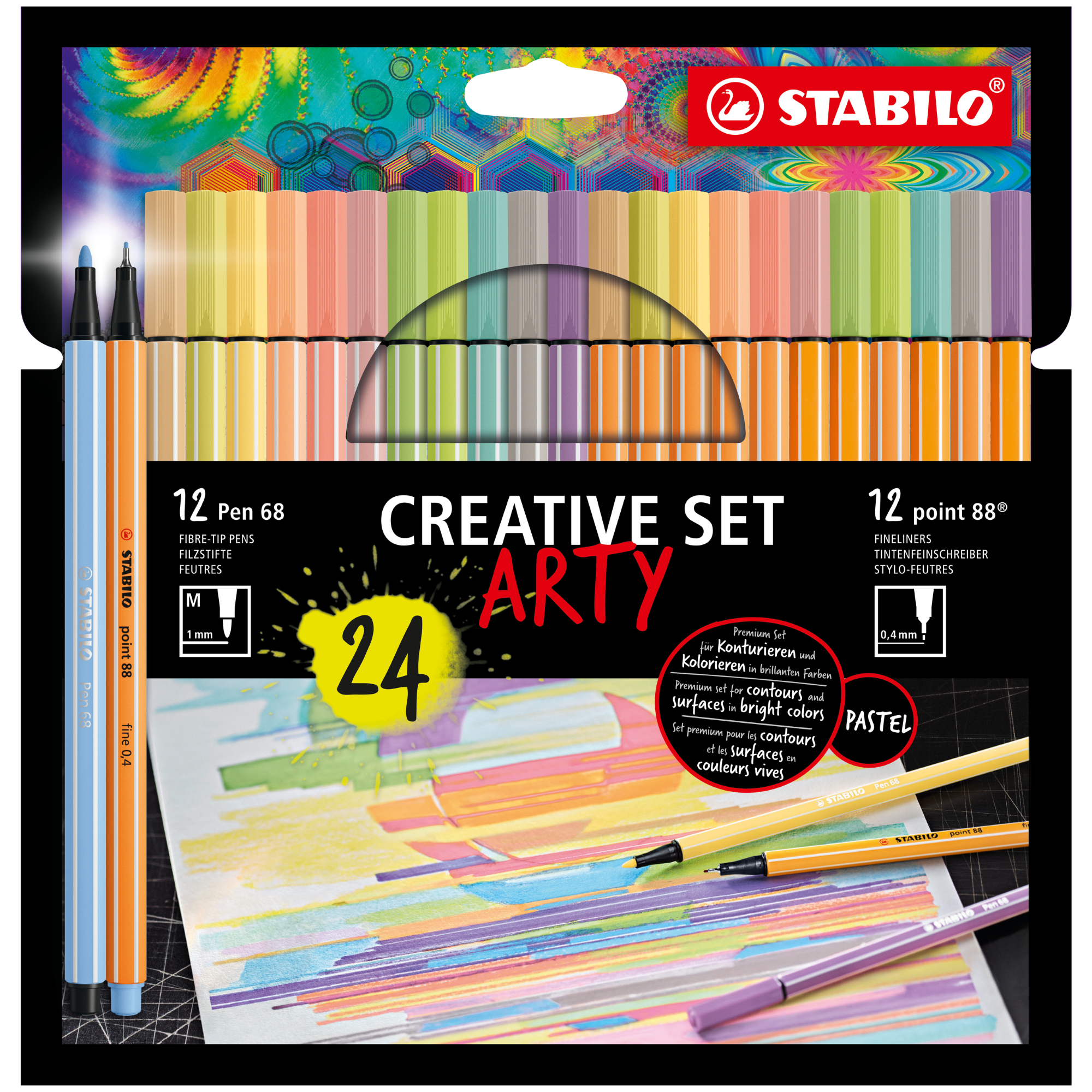 STABILO® Schreibgeräteset CREATIVE SET ARTY 24 St./Pack.