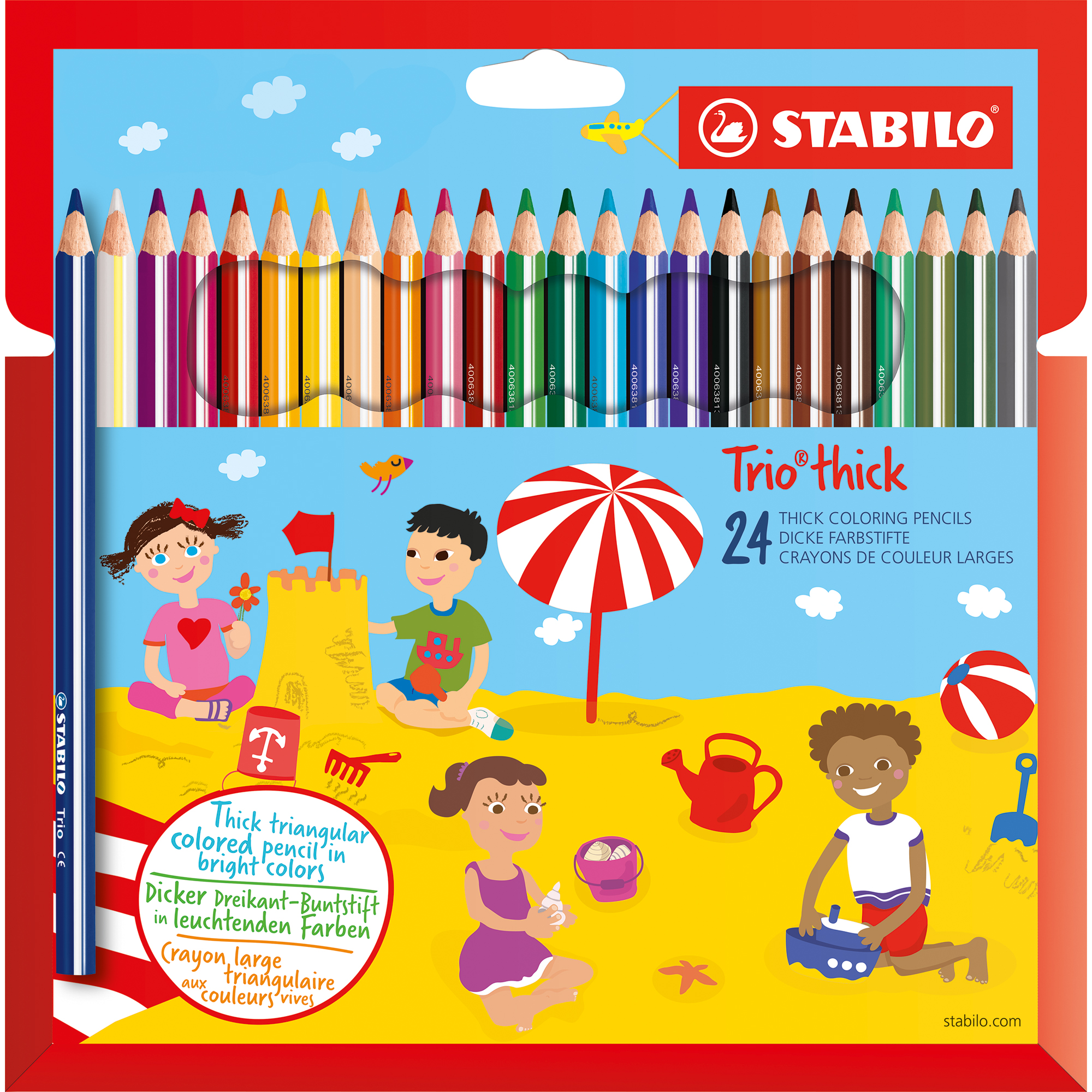 STABILO® Buntstift Trio® dick 24 St./Pack.