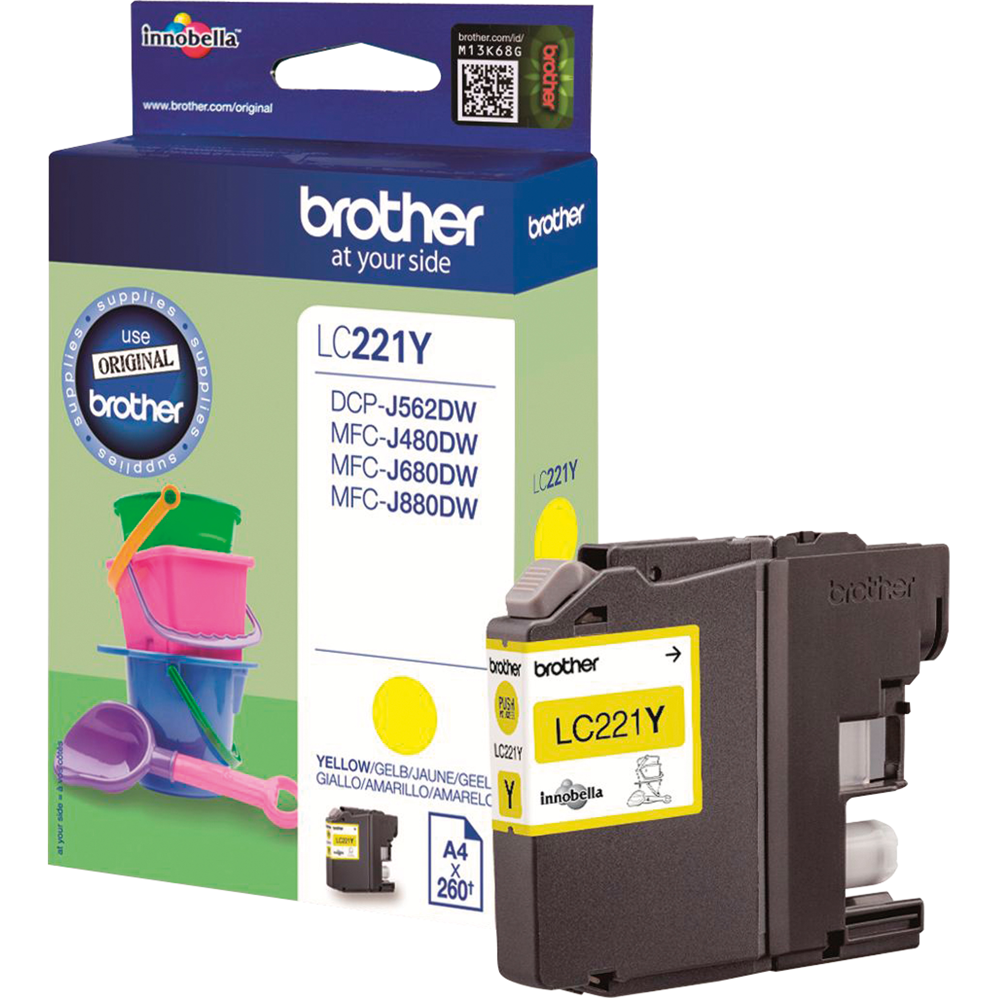 Brother Tintenpatrone LC-221Y gelb