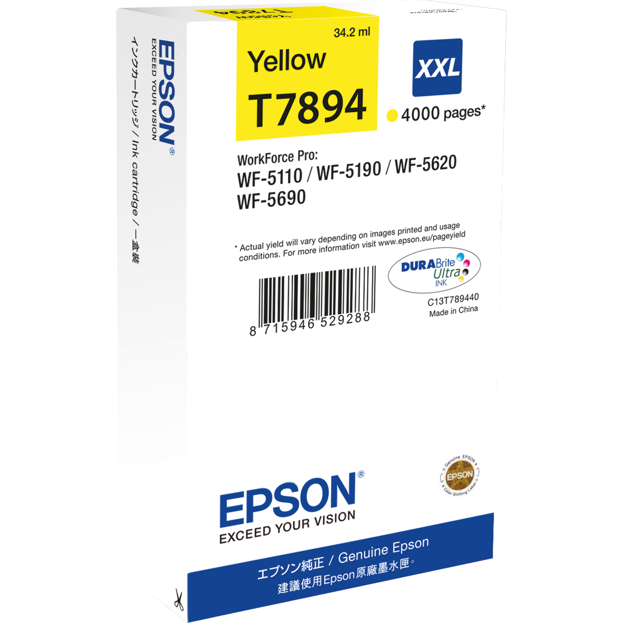 Epson Tintenpatrone T7894 gelb