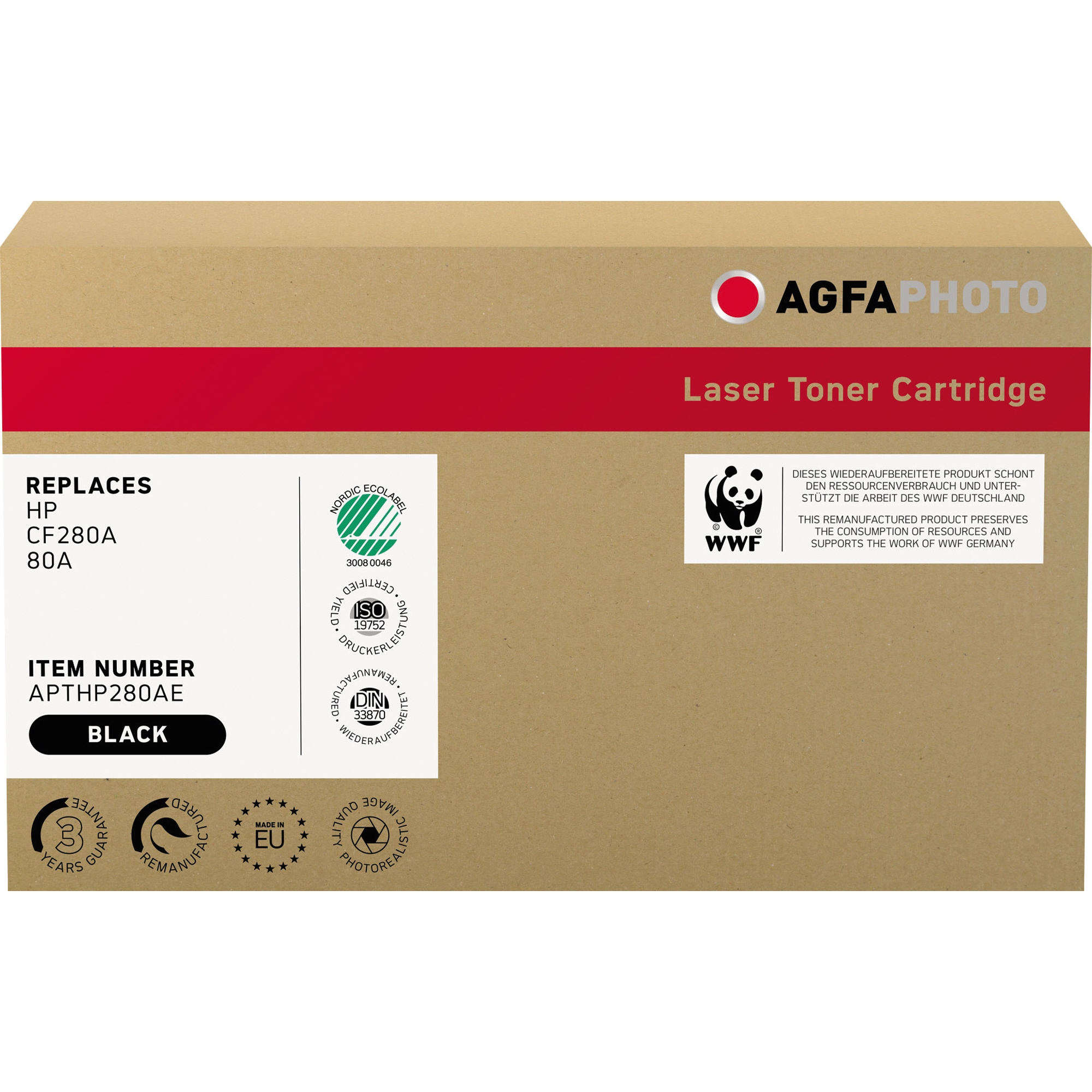 AgfaPhoto Toner schwarz Kompatibel mit HP 80A