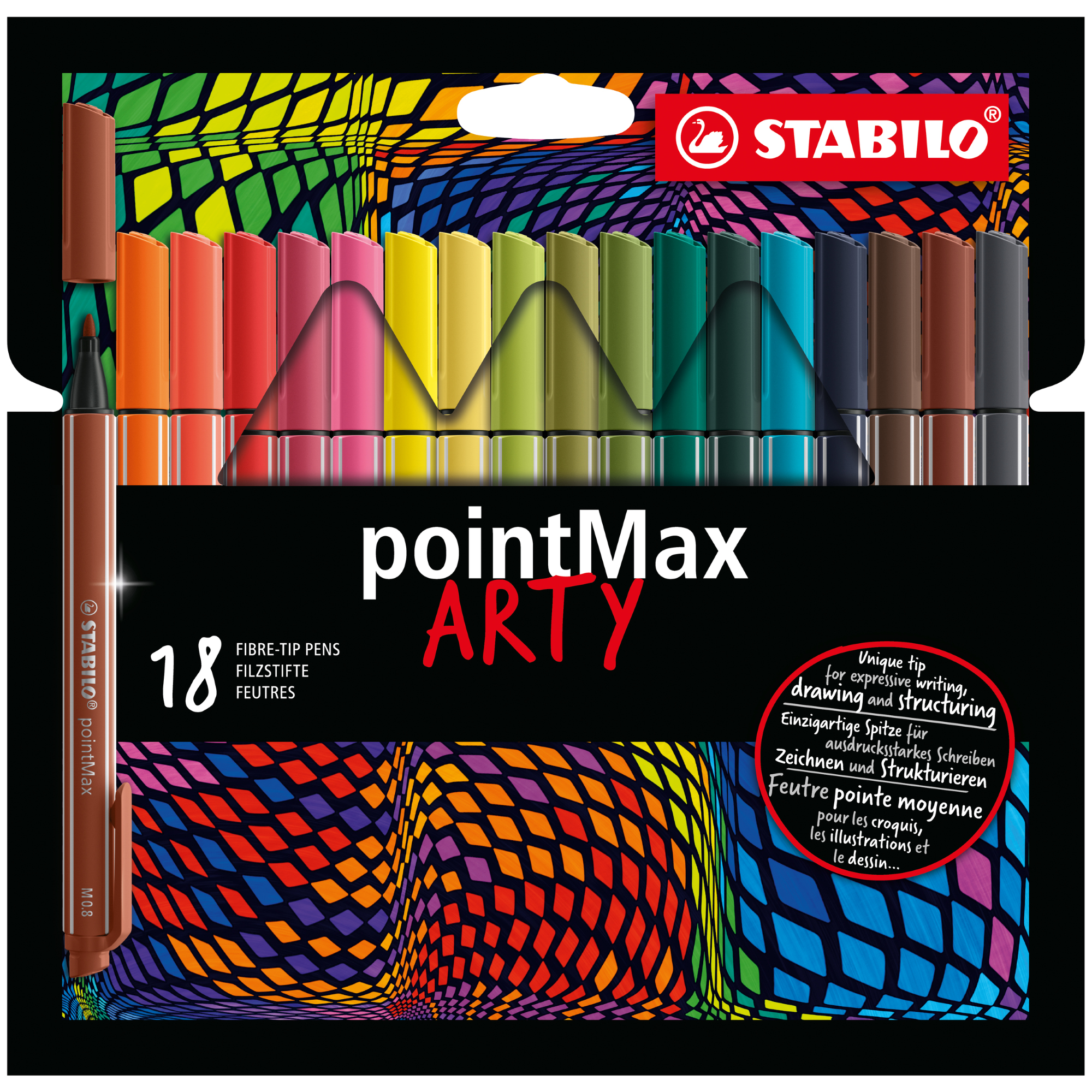 STABILO® Fasermaler pointMax ARTY 24 St./Pack.