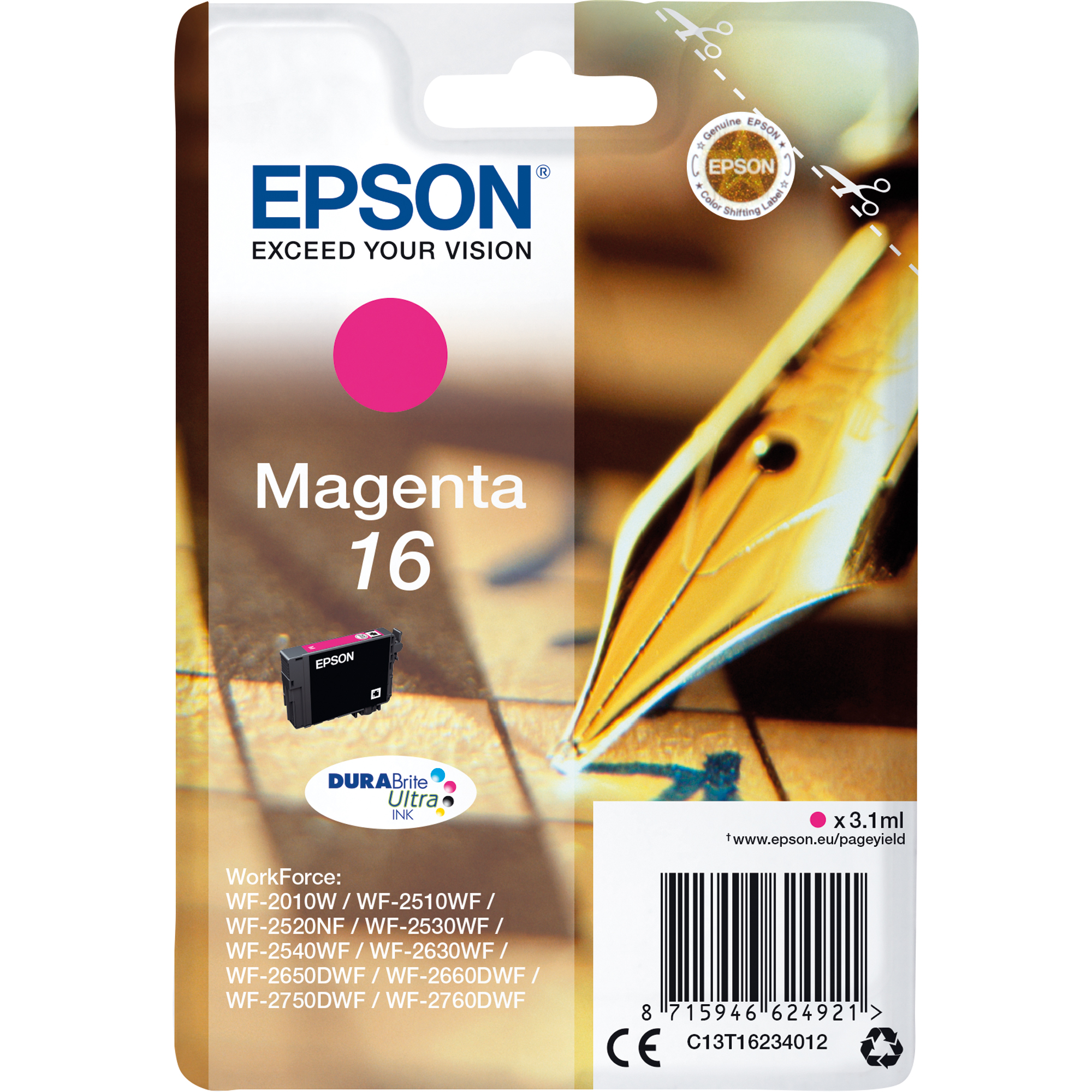 Epson Tintenpatrone 16 magenta