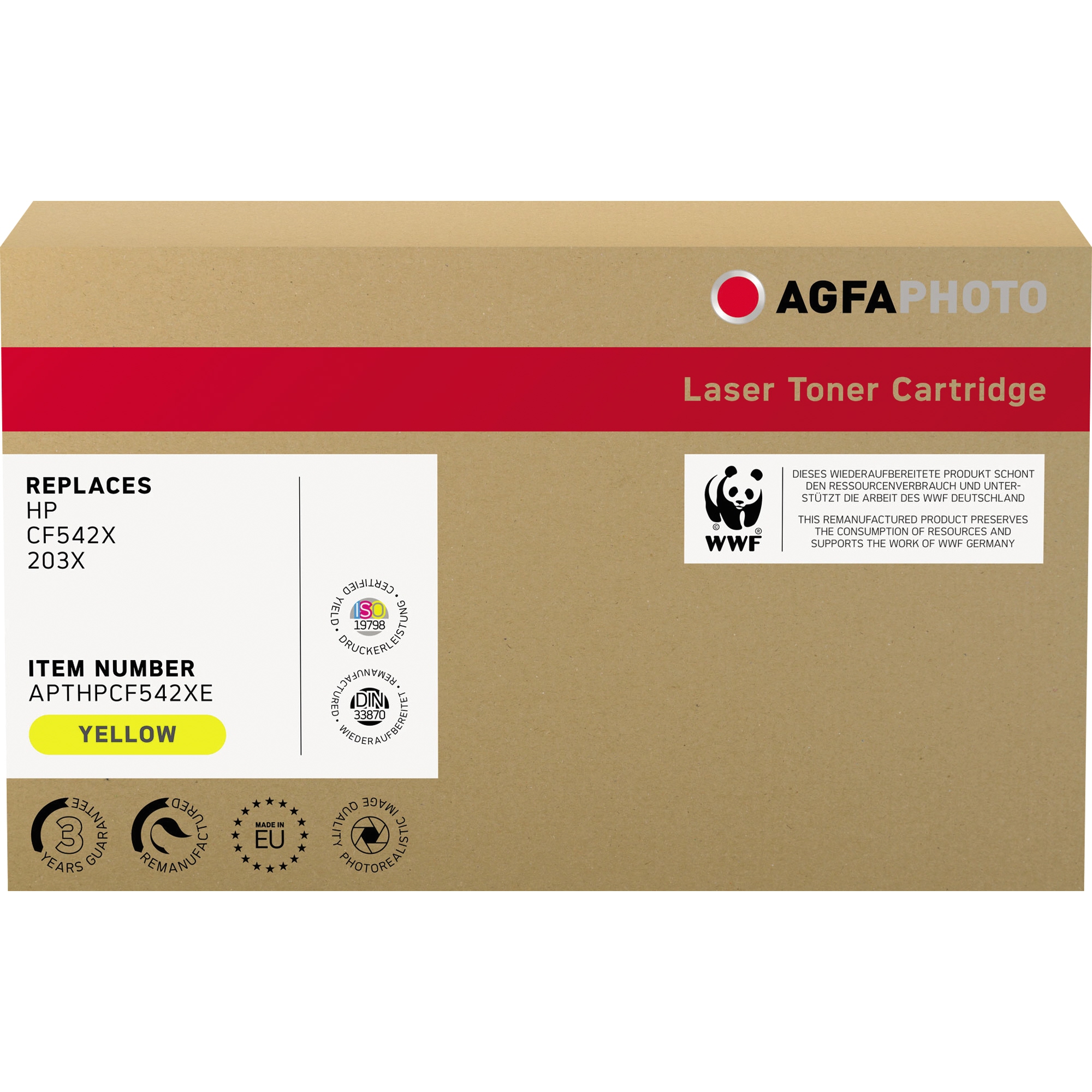 AgfaPhoto Toner Kompatibel mit HP 203X gelb