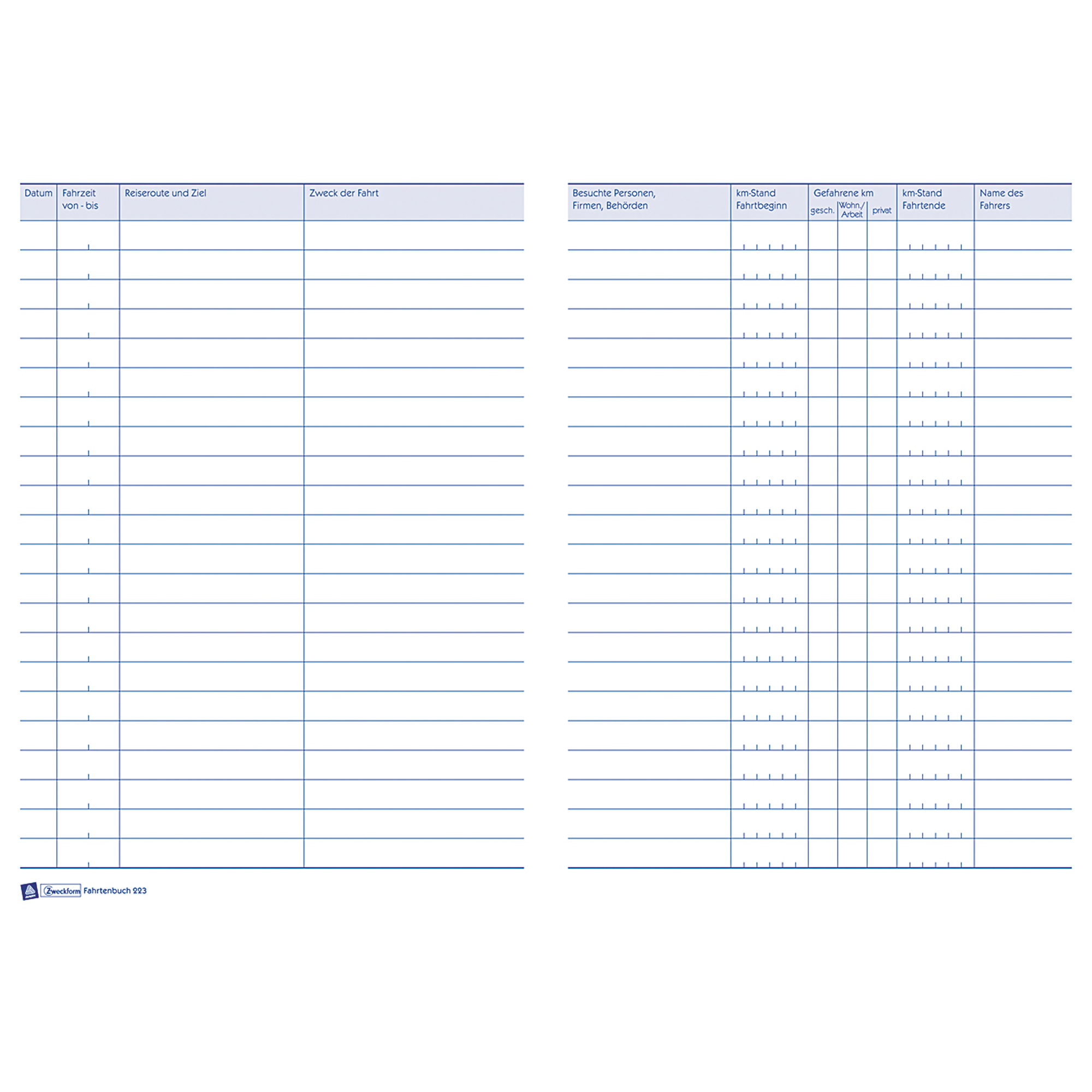 Avery Zweckform Fahrtenbuch