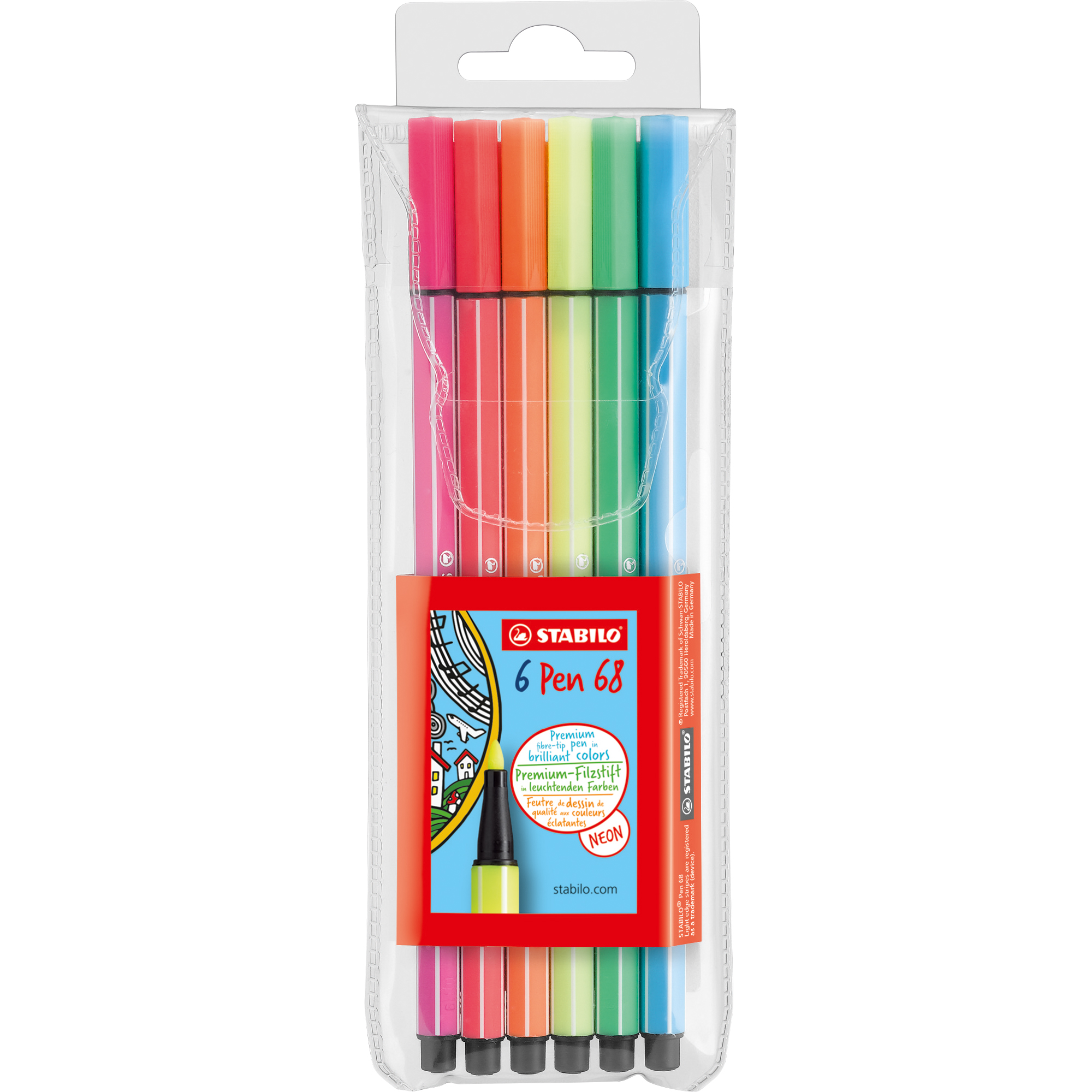 STABILO® Fasermaler Pen 68 6 St./Pack.