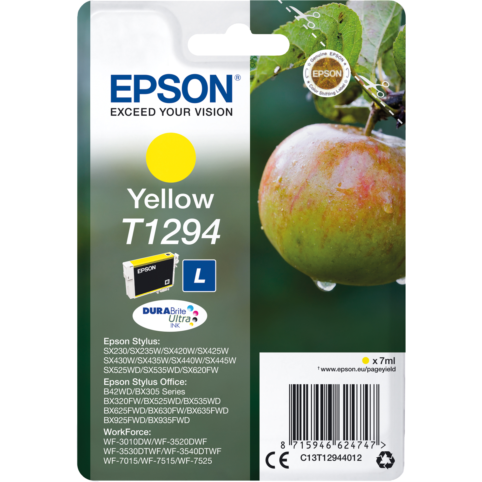 Epson Tintenpatrone T1294 gelb