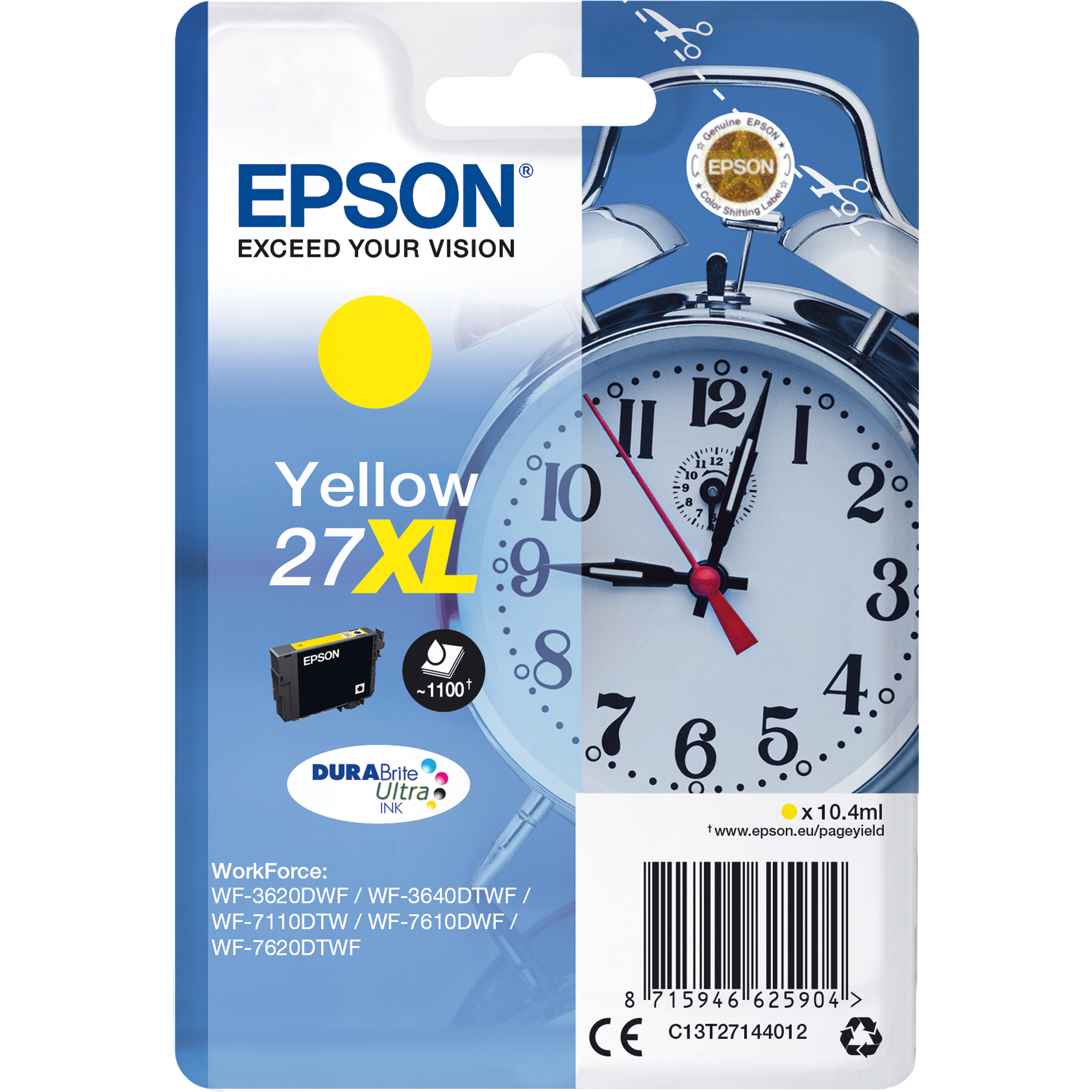 Epson Tintenpatrone 27XL gelb