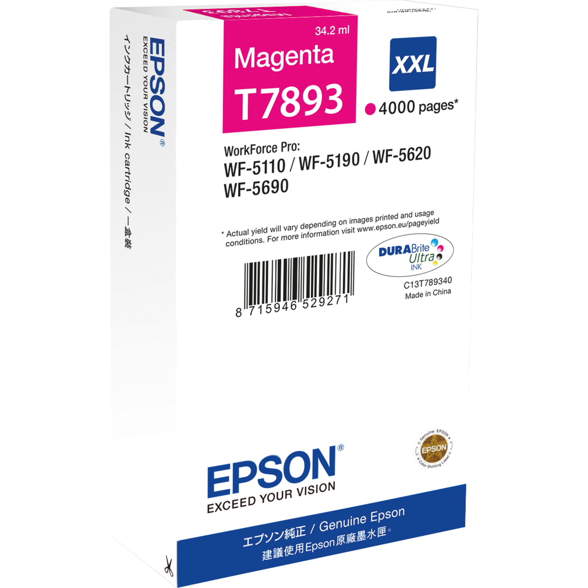 Epson Tintenpatrone T7893 magenta