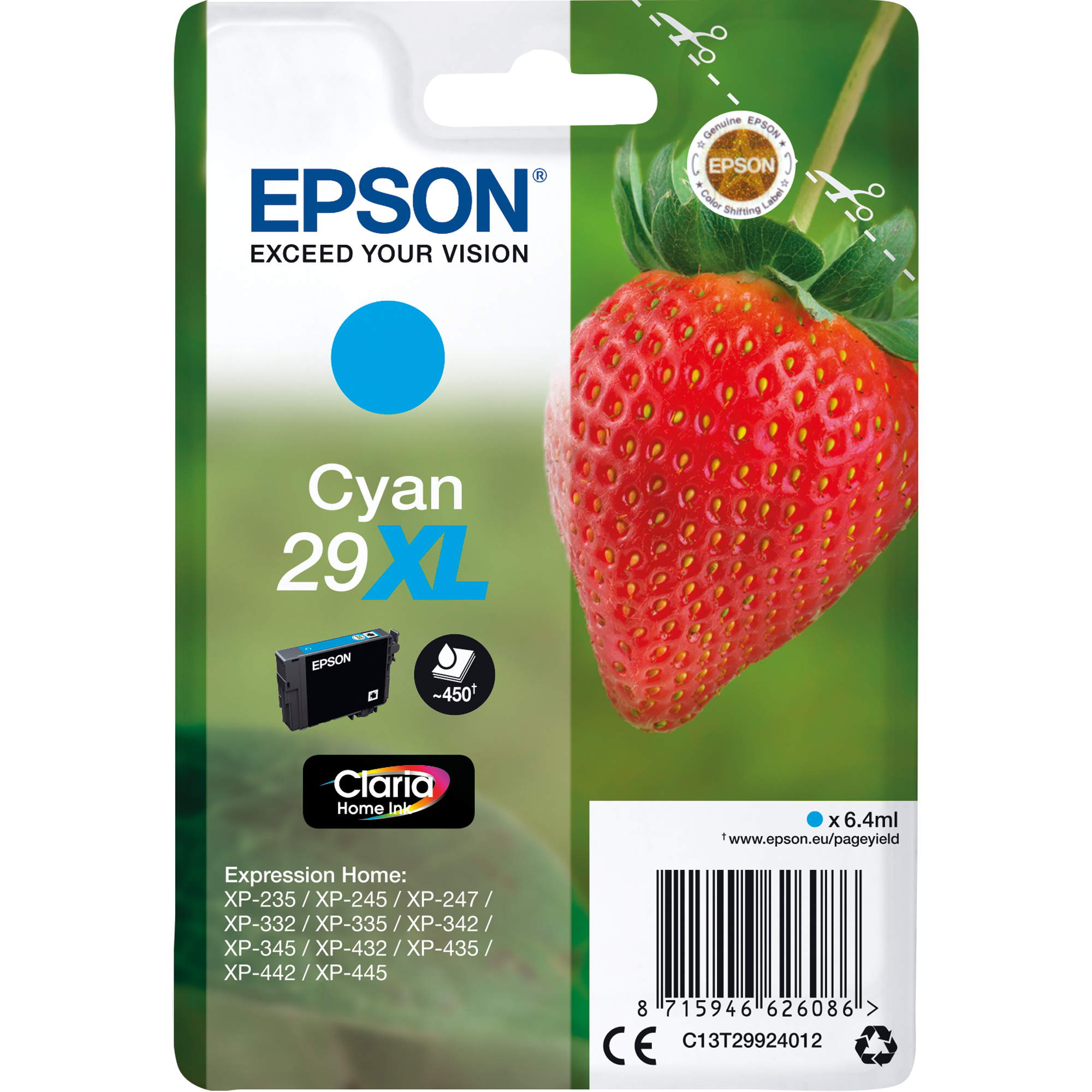 Epson Tintenpatrone 29XL cyan