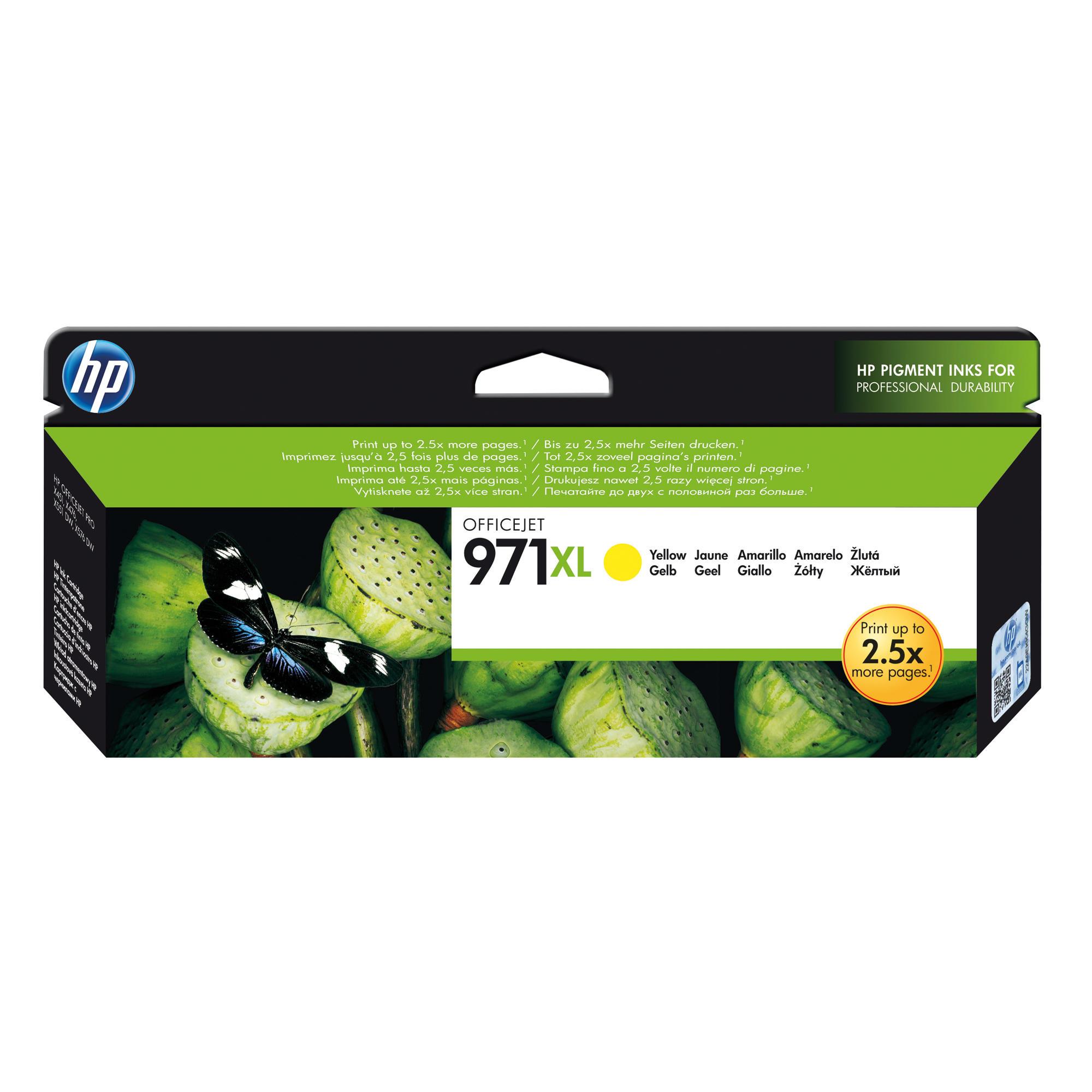 HP Tintenpatrone 971XL gelb